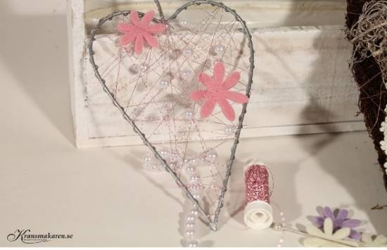 Hjärta i metall, 12x17 cm