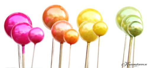 Pärlnålar mixade storlekar & färger. 40 st.