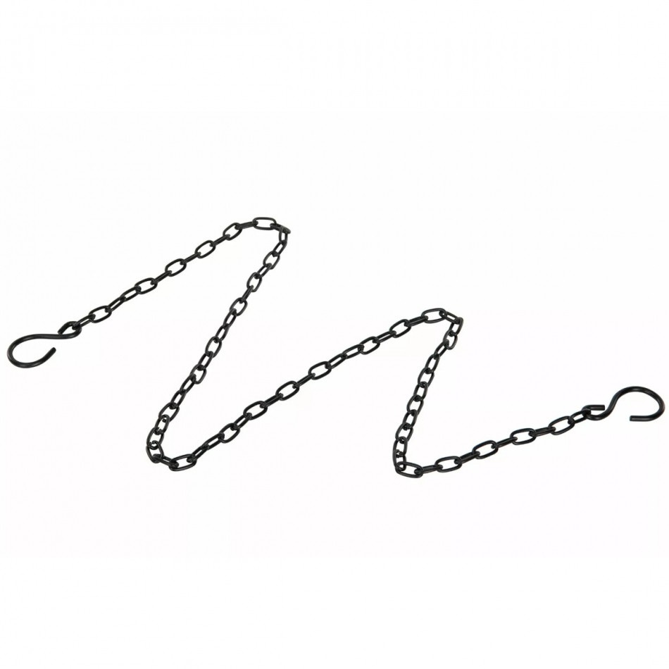 Kedja 2 krokar , svart 94cm