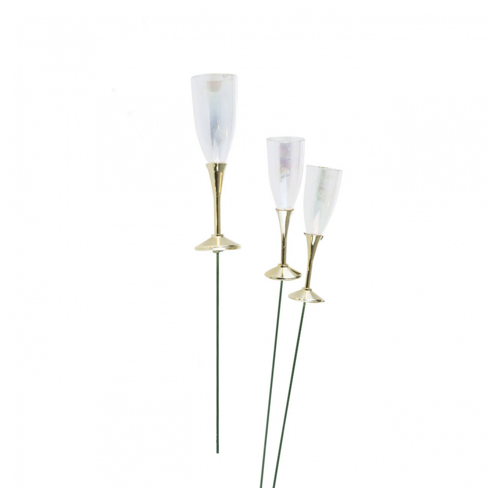 Champagneglas 2 storlekar. Guld
