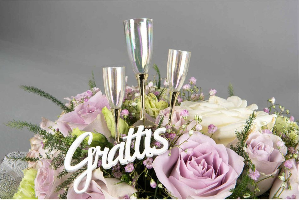 Champagneglas 2 storlekar. Guld