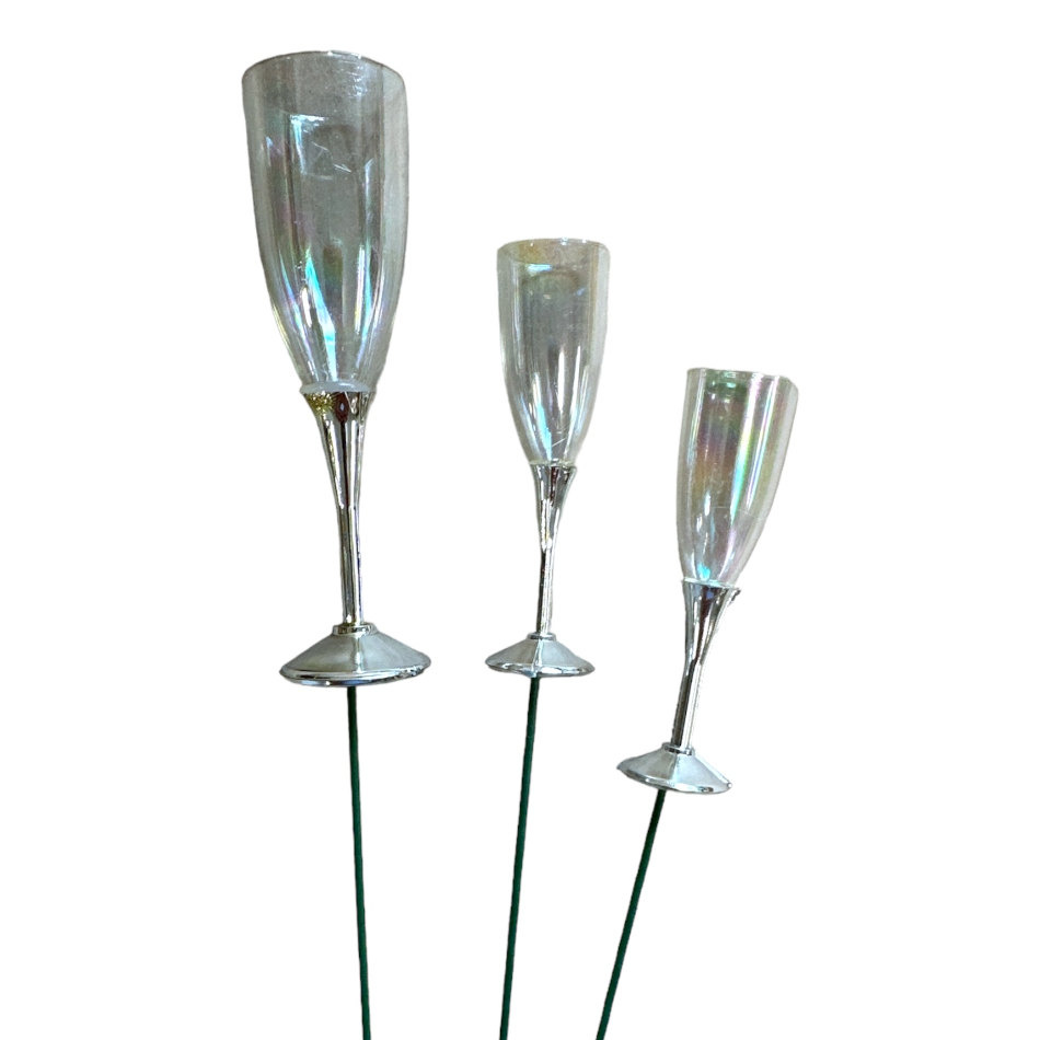 Champagneglas 2 storlekar. Silver