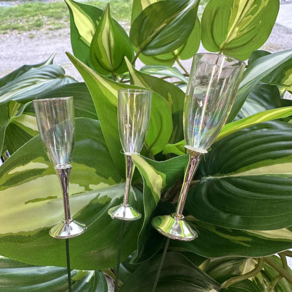 Champagneglas 2 storlekar. Silver