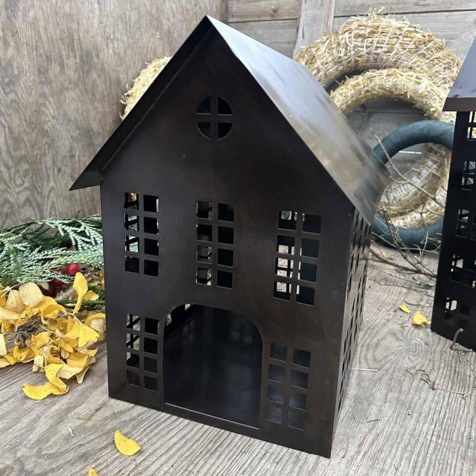 Ljuslykta Hus Antik Brun