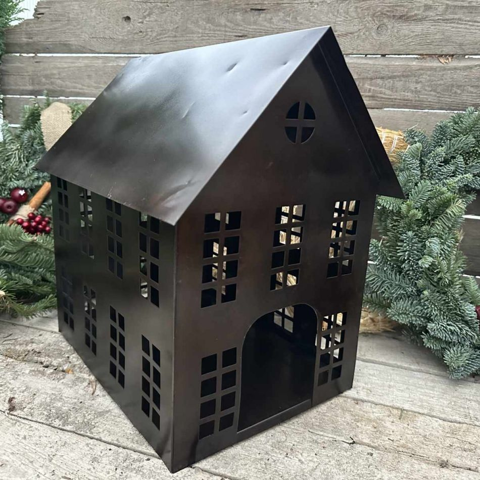 Ljuslykta Hus Antik Brun