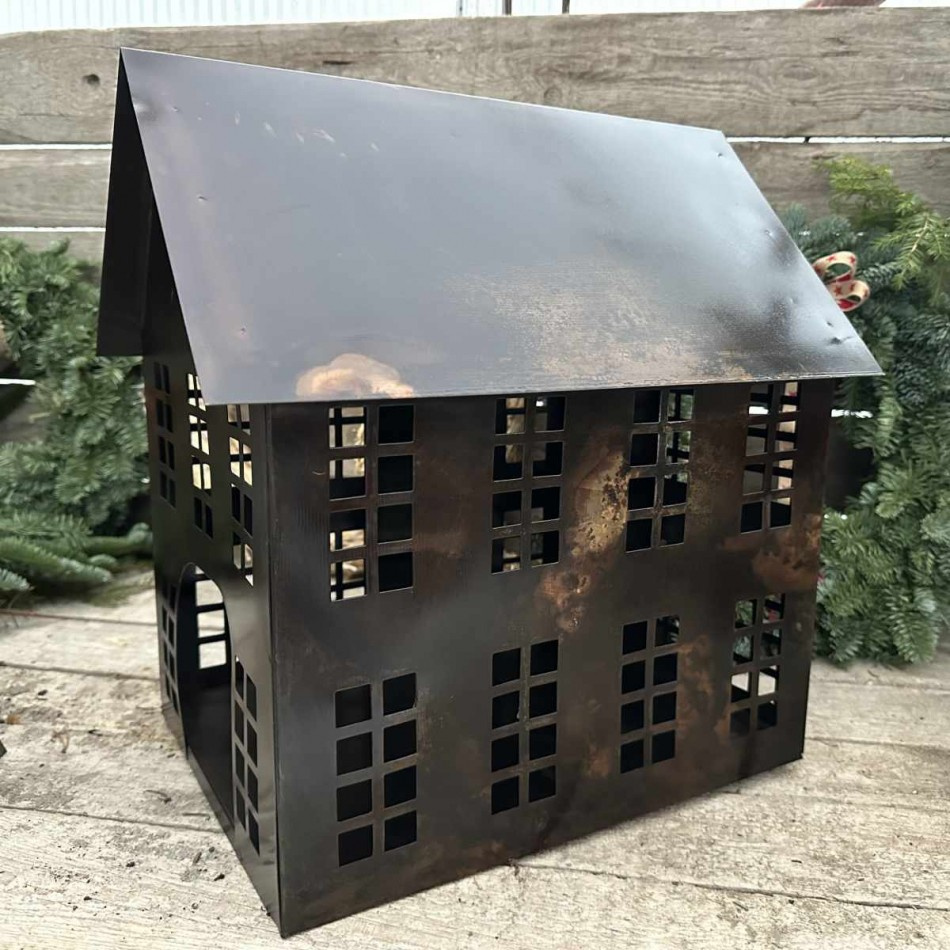 Ljuslykta Hus Antik Brun