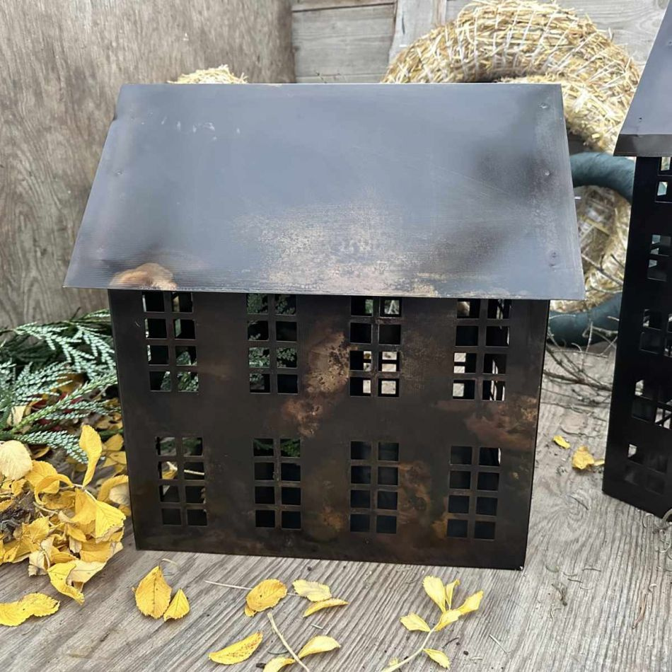 Ljuslykta Hus Antik Brun