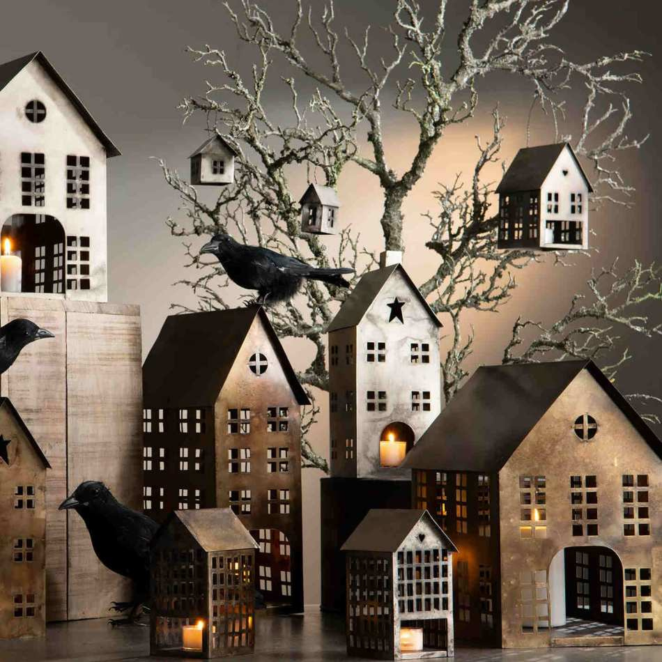 Ljuslykta Hus Antik Brun