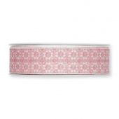 Dekorband / textilband, rosa. 25 mm ( ca 2,3 meter )