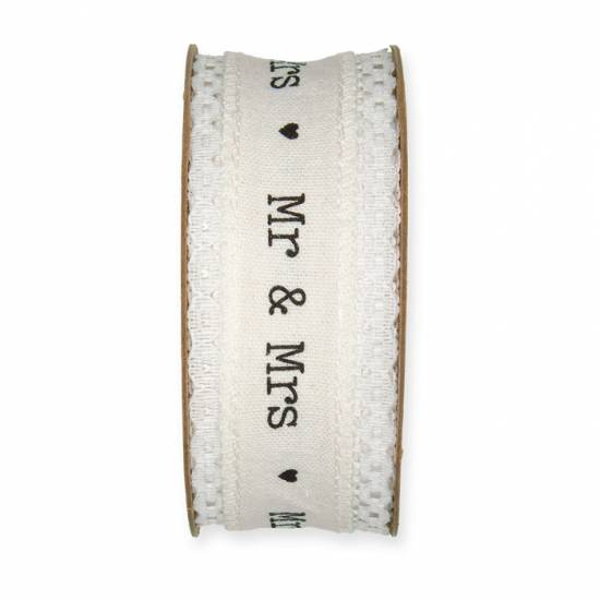 Band med text Mr & Mrs (ca. 5 meter)