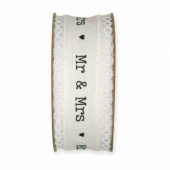 Band med text Mr & Mrs (ca. 5 meter)