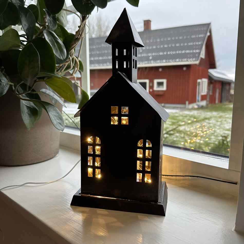 Ljuslykta Kyrka Antik Brun