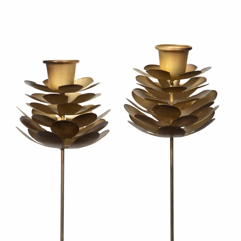 Ljushållare Kronljus Kotte - Antik mässing