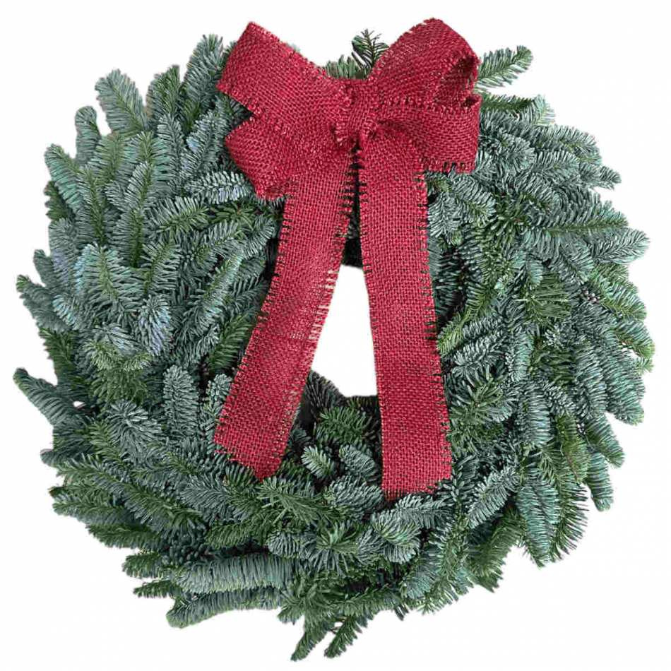 Dörrkrans ca 35 cm med röd rosett