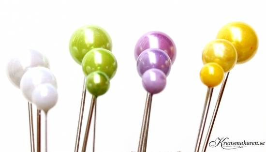 Pärlnålar mixade storlekar & färger. 40 st