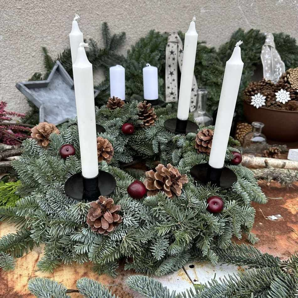 10 st Ljushållare Kronljus - Svarta