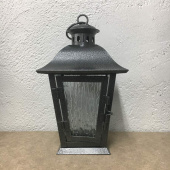 Stående Gravlykta, silvergrå  Stående Gravlykta, silvergrå