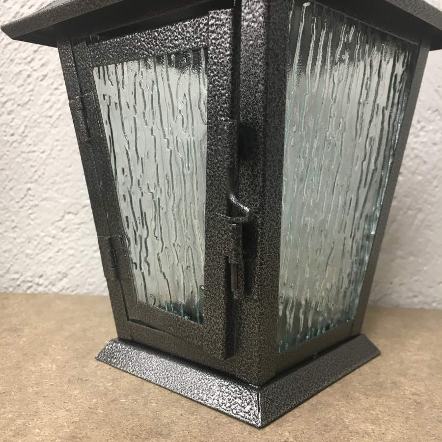 Stående Gravlykta, silvergrå 