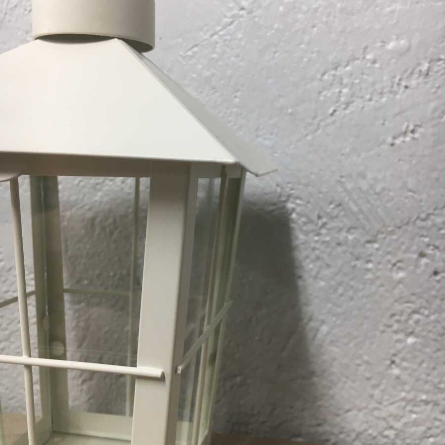 Gravlykta Cremefärgad 20 cm med klart glas