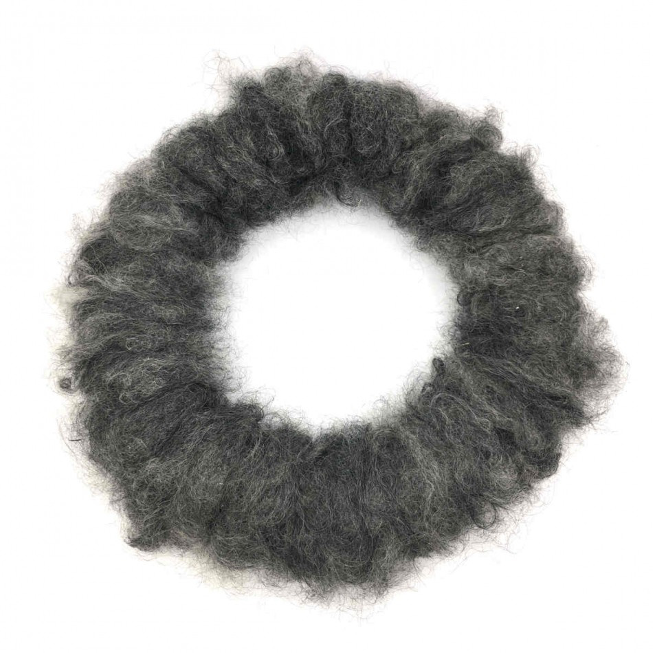 Ullkrans mörkgrå ca 38 cm