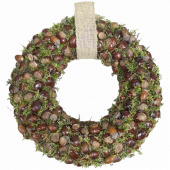 Krans av kastanjer och ekollon - ca 39 cm i diameter Krans av kastanjer och ekollon - ca 39 cm i diameter