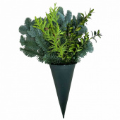 Bukett - Ädelris, buxbom och thuja Bukett - Ädelris, buxbom och thuja