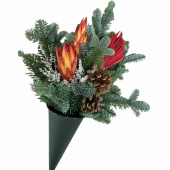 Gravdekoration med Ananasblommor och Grön gravvas Gravdekoration med Ananasblommor och Grön gravvas