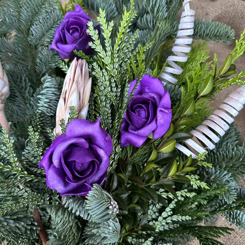 Stor dekorerad ädelrisbukett ca 55 x 45 cm