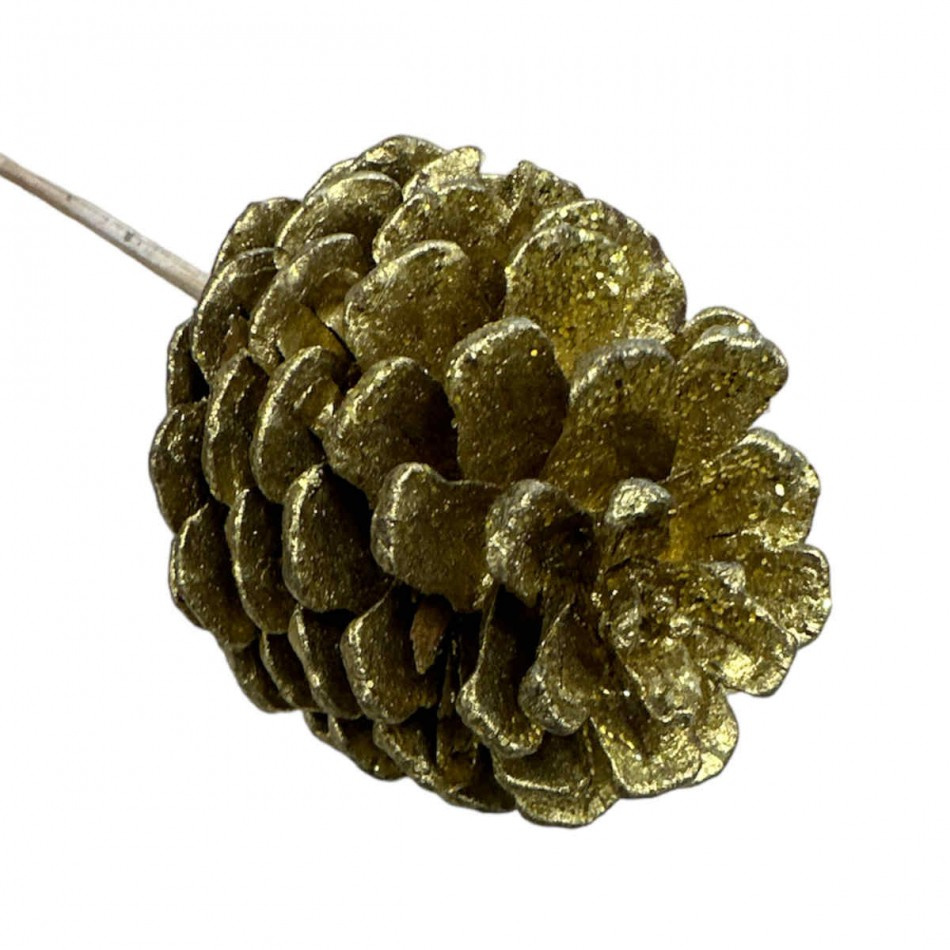 Glittriga guldkottar på pinne (3st)