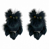 Ugglor svarta 2st  Ugglor svarta 2st