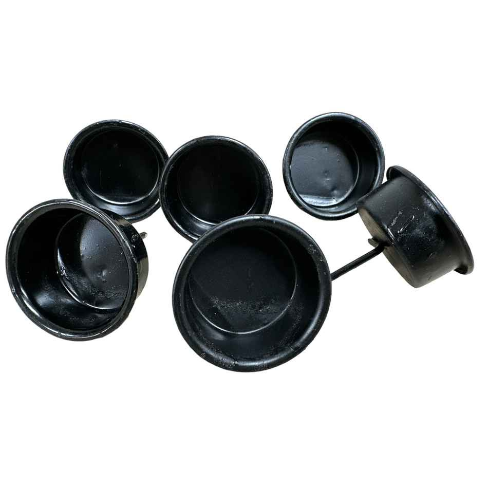 Ljushållare för Värmeljus - Matt svarta  10 st