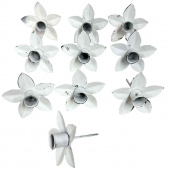 Ljushållare Kronljus Blomma - Vit 10 st Ljushållare Kronljus Blomma - Vit 10 st