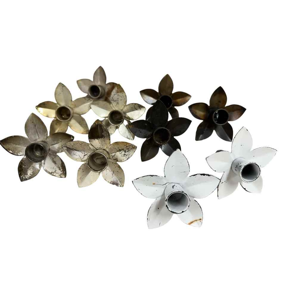 Ljushållare för flaska - Kronljus Mix färger 10 st