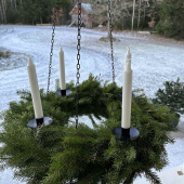 Hängande krans med ljushållare - DIY Hängande krans med ljushållare - DIY