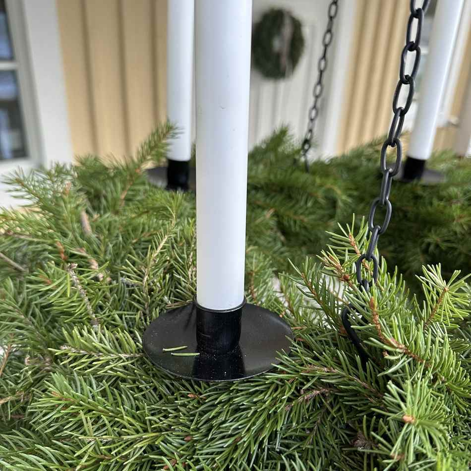 Hängande krans med ljushållare - DIY