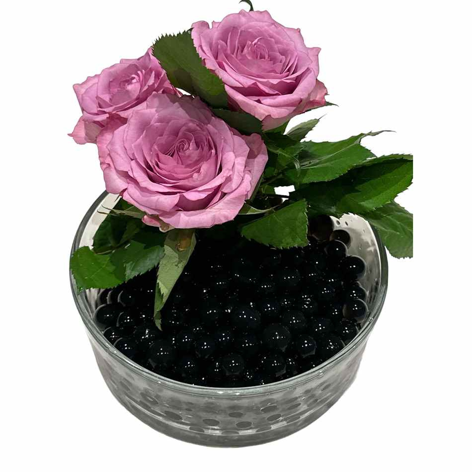 Vattenpärlor - Svarta