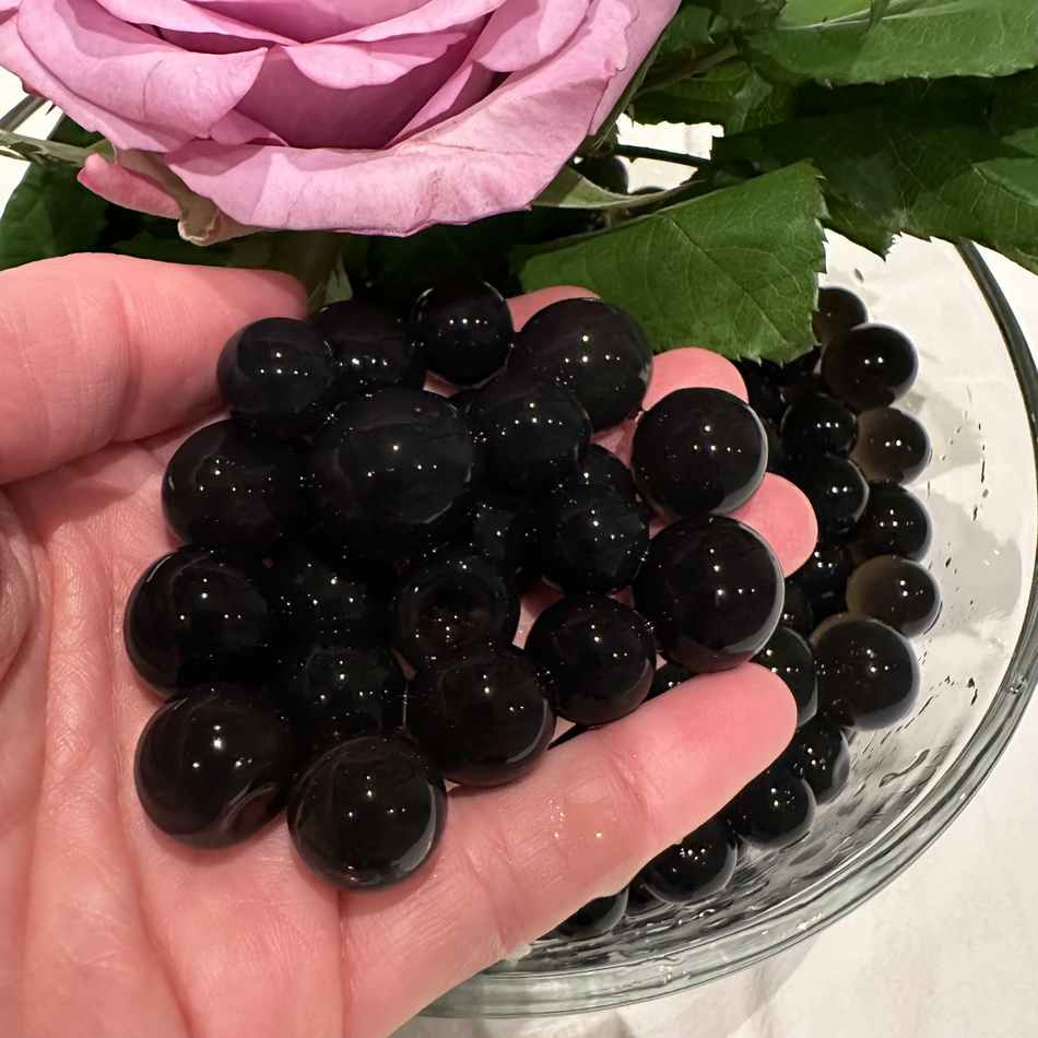 Vattenpärlor - Svarta