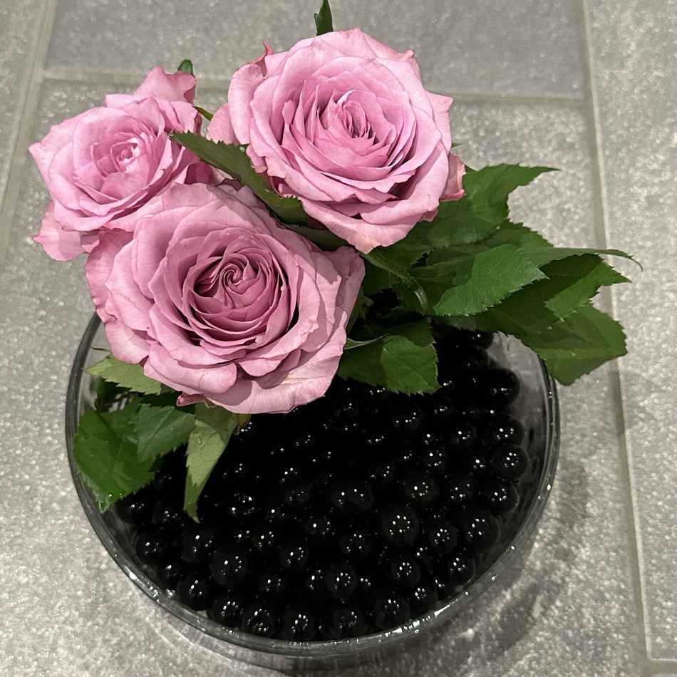 Vattenpärlor - Svarta