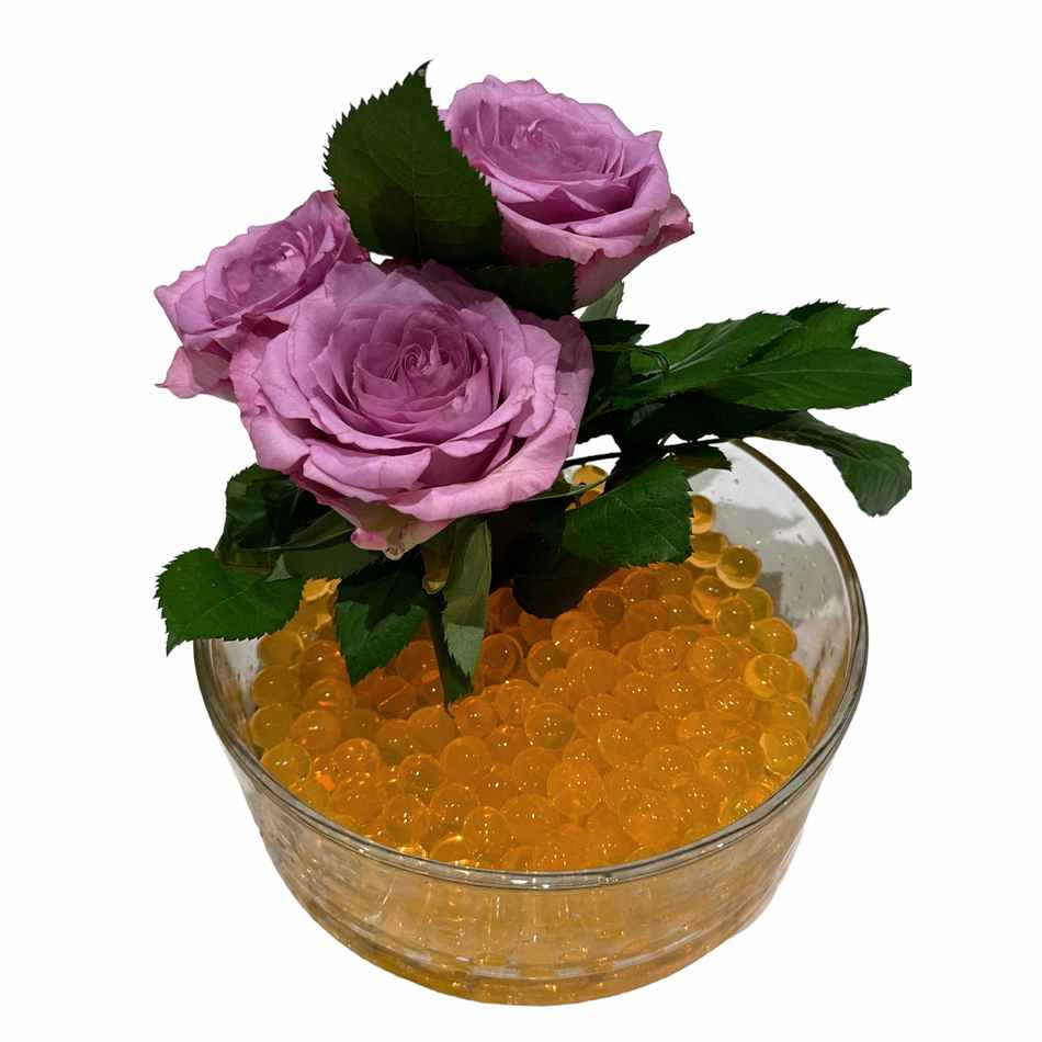 Vattenpärlor - ljust orangea