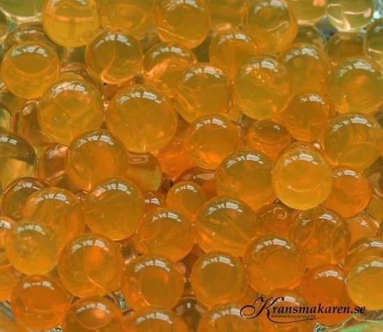Vattenpärlor - ljust orangea