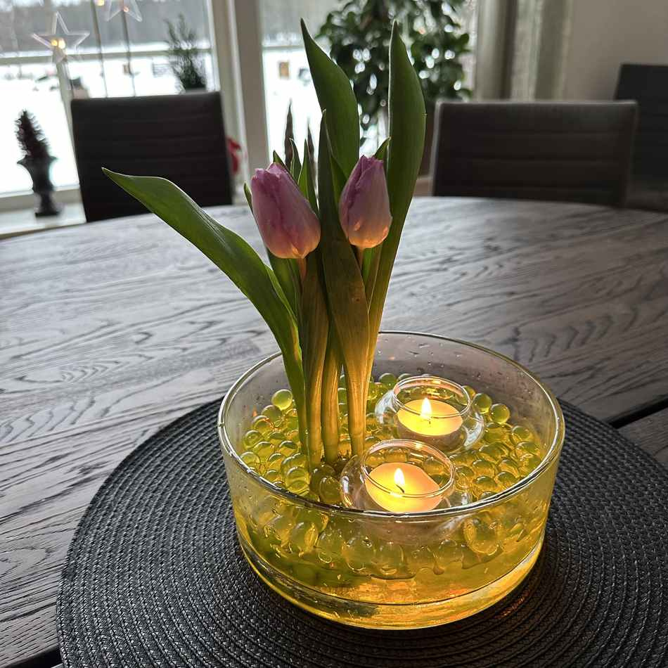 Vattenpärlor - Guldgul