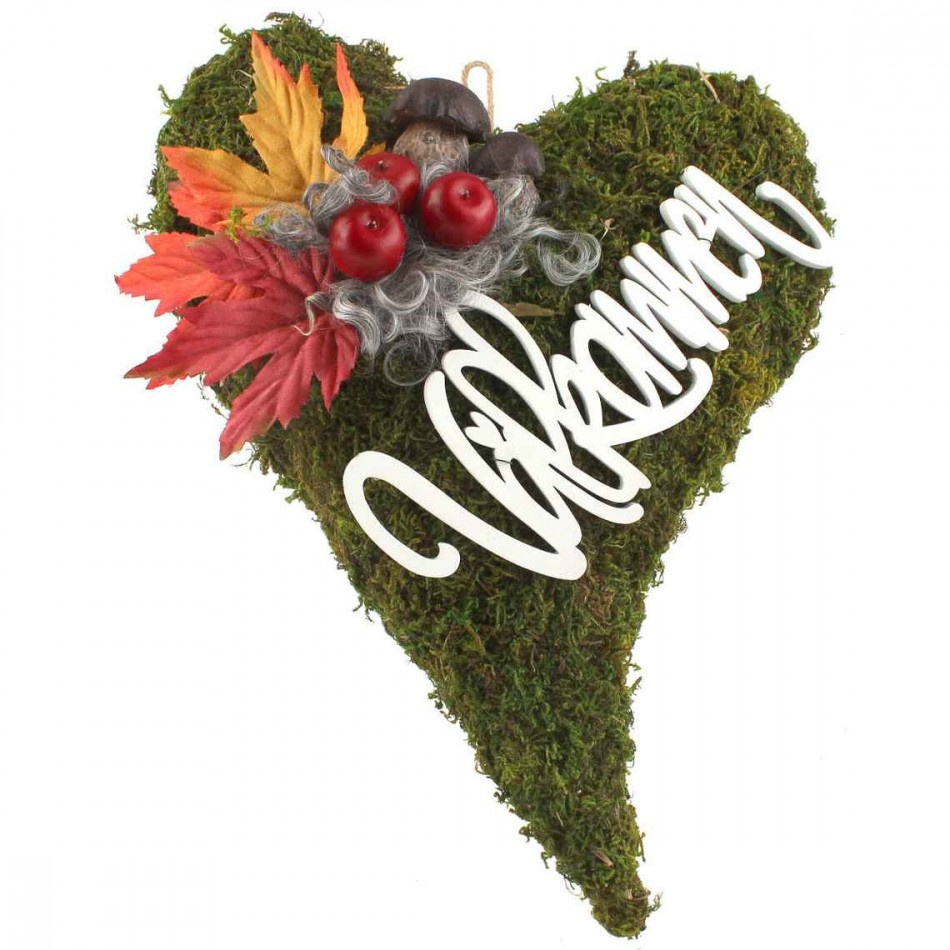 Höstkrans Hjärta Äpplen & Löv