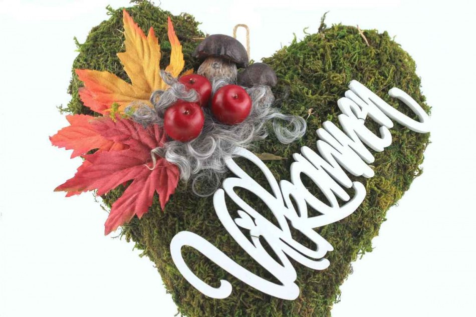 Höstkrans Hjärta Äpplen & Löv