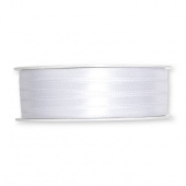 Smalt vitt satinband för dekoration Vitt satinband 50 m