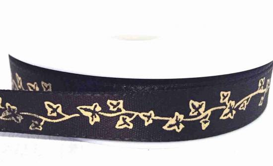 svart band med guldmönster