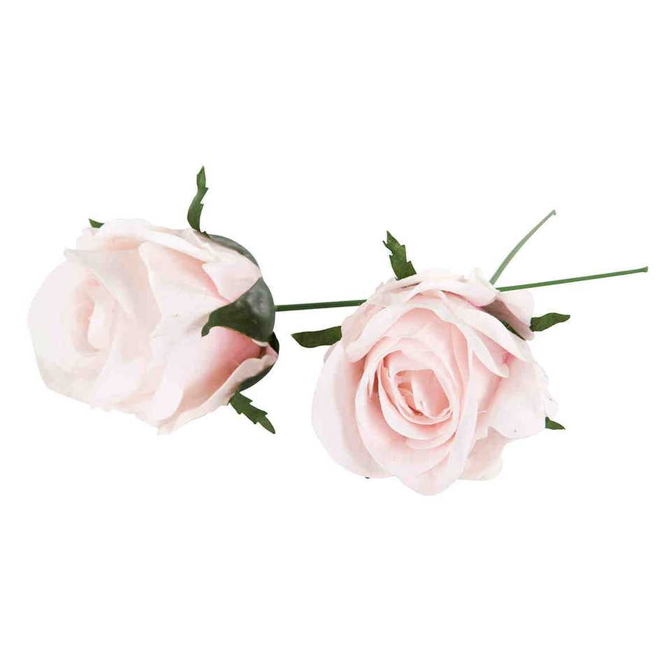 Ljusrosa ros av vattenfast tyg ca 4 cm