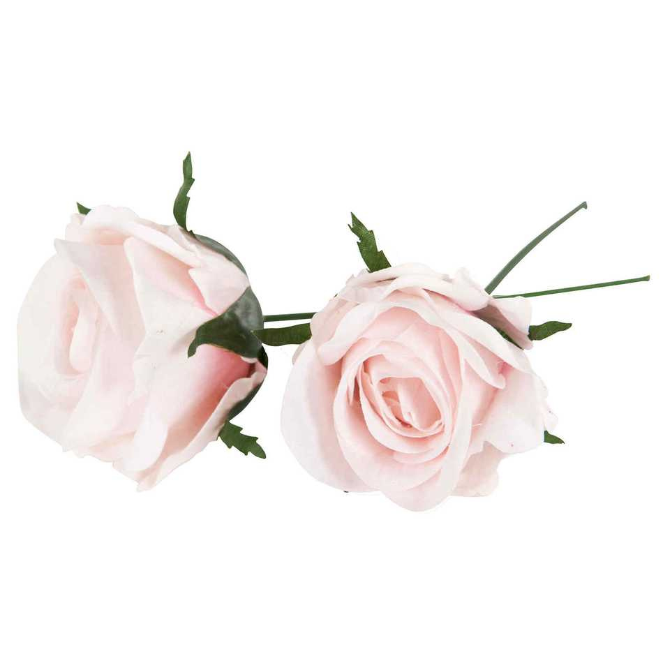 Ljusrosa ros av vattenfast tyg ca 6 cm