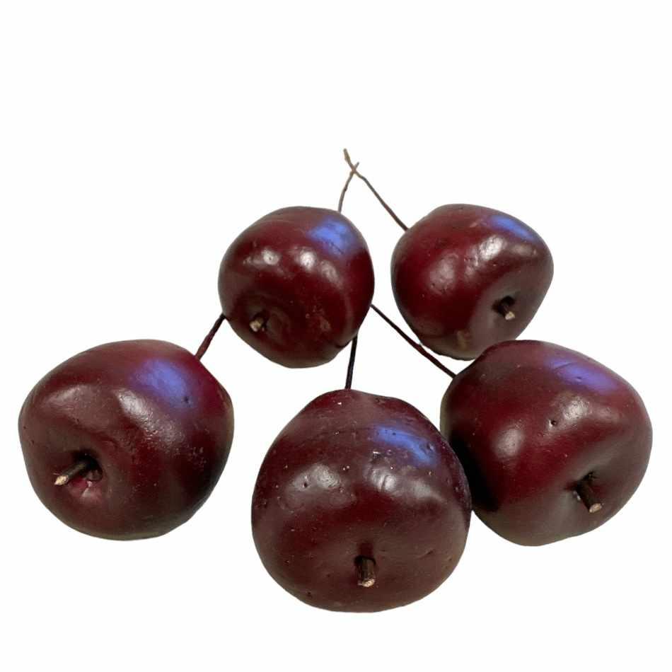 Äpplen mörkröda, mixade storlekar, 5 st