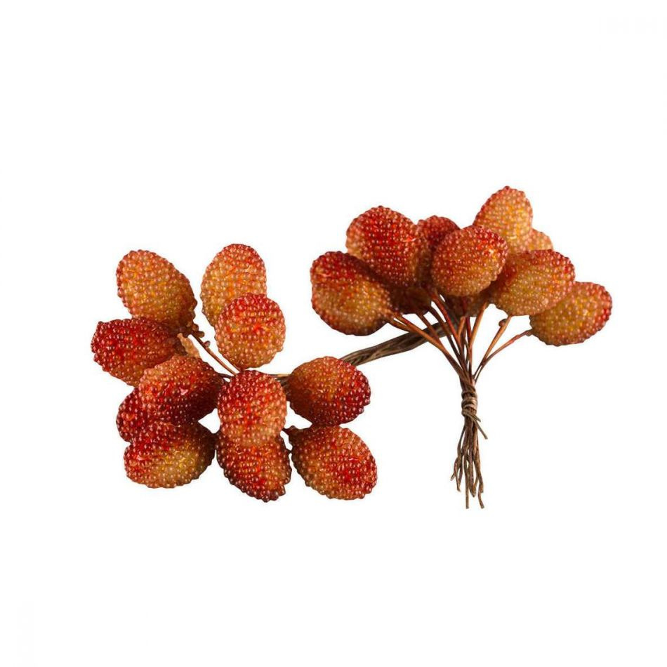 Bär / knippe, Orange/röd. 20 mm. 