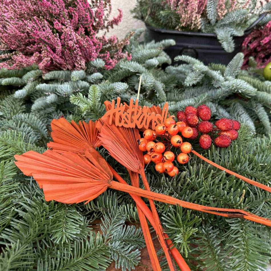 Bär / knippe, Orange/röd. 20 mm. 